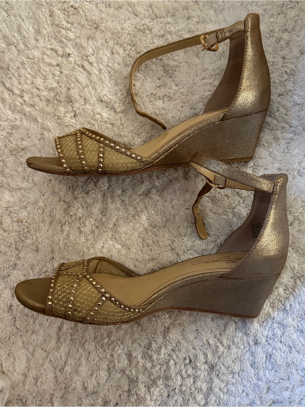 Imagine by Vince Camuto gold Joan wedge sandal